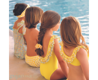 BAÑADOR NIÑO VICHY AMARILLO 2