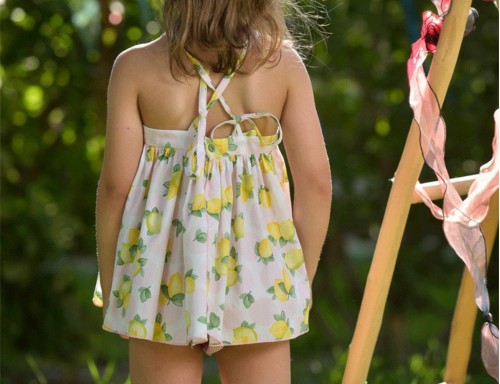 VESTIDO LIMONES CON BRAGA DE COPPO