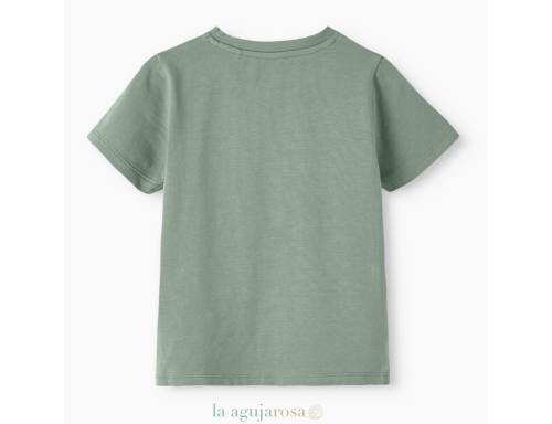 CAMISETA DE NIÑO DE ALGODÓN ORGÁNICO VERDE DE BESTSELLER
