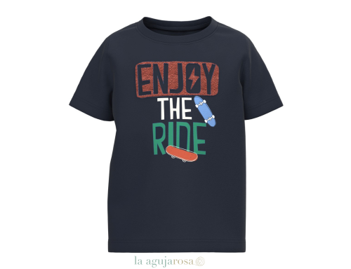 CAMISETA DE MANGA CORTA ALGODÓN ORGÁNICO AZUL DE BESTSELLER