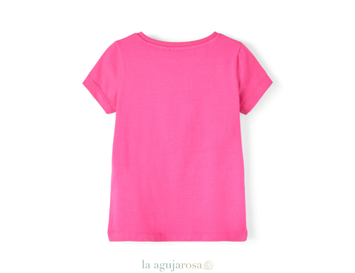 CAMISETA NIÑA DE MANGA CORTA EN ALGODÓN ORGÁNICO PERRO ARCOIRIS DE BESTSELLER