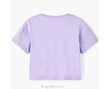 CAMISETA NIÑA CORTA DE ALGODÓN ORGÁNICO MORADO DE BESTSELLER 2