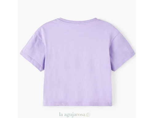 CAMISETA NIÑA CORTA DE ALGODÓN ORGÁNICO MORADO DE BESTSELLER