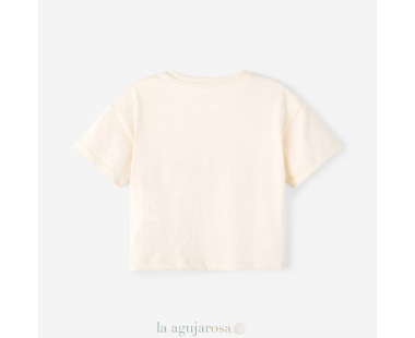 CAMISETA NIÑA CORTA DE ALGODÓN ORGÁNICO BLANCA DE BESTSELLER 2