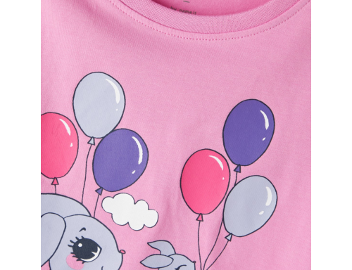 CAMISETA DE NIÑA DE ALGODÓN PERRITO GLOBOS DE BESTSELLER