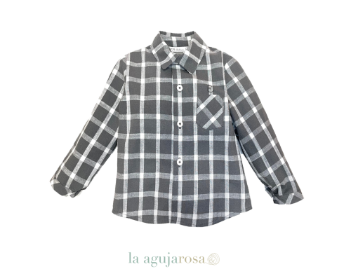 CAMISA DE NIÑO DE CUADROS GRISES DE EVE CHILDREN