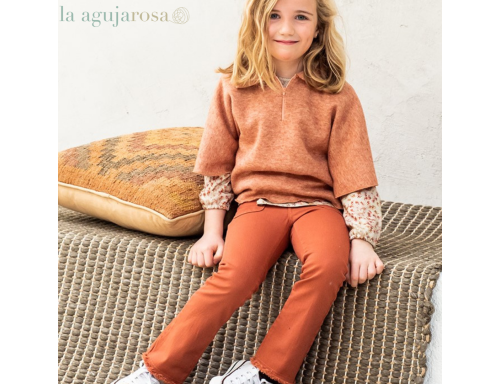 CHALECO DE NIÑA COLOR NARANJA DE ANKAR