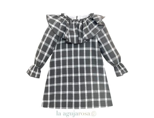 VESTIDO DE CUADROS GRISES DE EVE CHILDREN