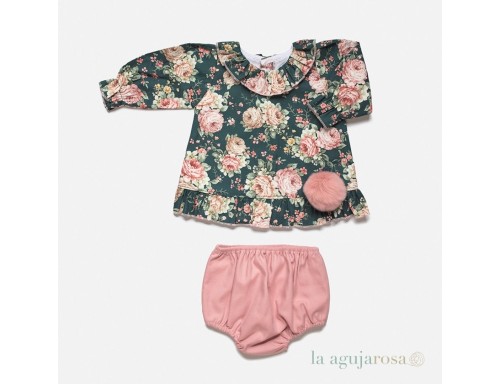 CONJUNTO CAMISA FLORES DE LA COLECCIÓN AROMA A FLORES ROSAS DE JULIANA