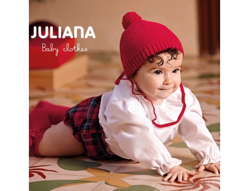 CONJUNTO CAMISA NIÑA BRAGA CUADROS DE LA COLECCIÓN SUEÑOS DE NAVIDAD DE JULIANA