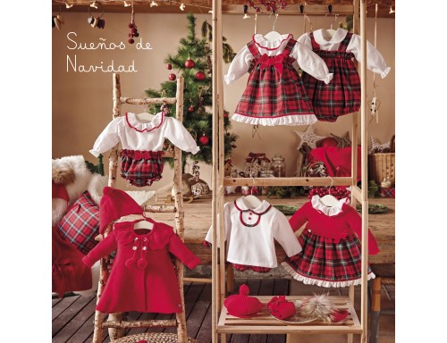 CONJUNTO CAMISA NIÑA BRAGA CUADROS DE LA COLECCIÓN SUEÑOS DE NAVIDAD DE JULIANA