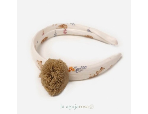 DIADEMA POMPÓN DE LA COLECCIÓN ADORABLES ZORRITOS DE JULIANA