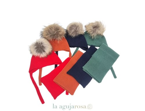 CONJUNTO BUFANDA LIN PELO NATURAL DE JULIANA