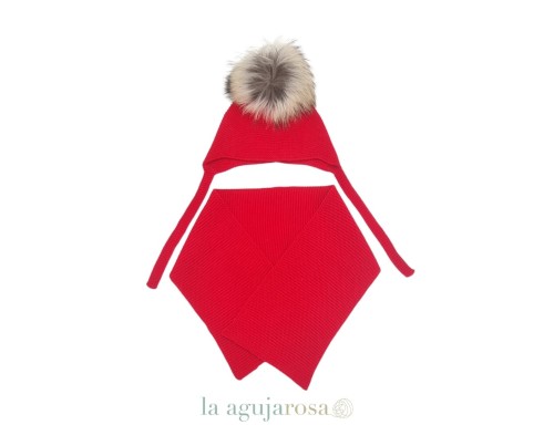 CONJUNTO BUFANDA LIN PELO NATURAL DE JULIANA