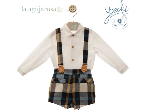 CONJUNTO DE BEBÉ CON TIRANTES DE LA FAMILIA MINNIE DE YOEDU