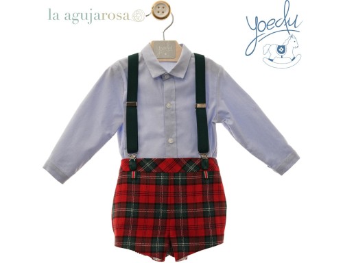 CONJUNTO BEBÉ CON TIRANTES DE LA FAMILIA MICKEY DE YOEDU