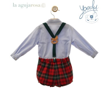 CONJUNTO BEBÉ CON TIRANTES DE LA FAMILIA MICKEY DE YOEDU 2