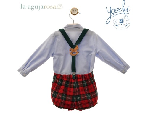 CONJUNTO BEBÉ CON TIRANTES DE LA FAMILIA MICKEY DE YOEDU