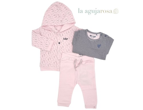 CONJUNTO DE TRES PIEZAS DE ALGODÓN DE DIRKJE