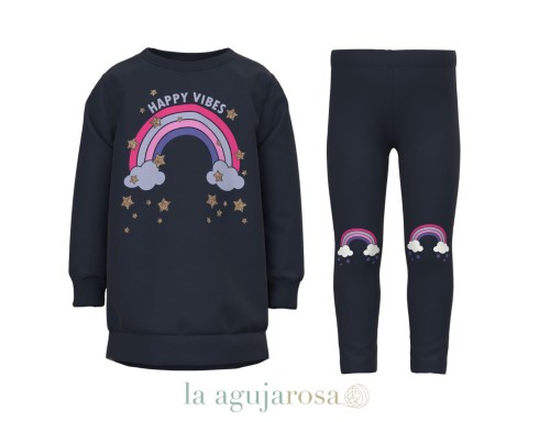 CONJUNTO AZUL  NIÑA ALGODÓN DE BESTSELLER