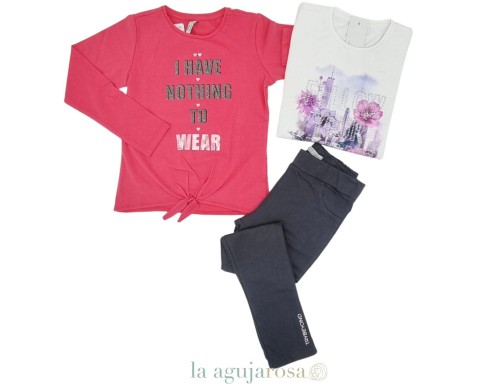 CONJUNTO DE TRES PIEZAS EN ALGODÓN TRBEYOND