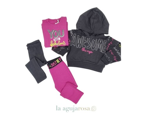 CONJUNTO DE CUATRO PIEZAS NIÑA BIRBA