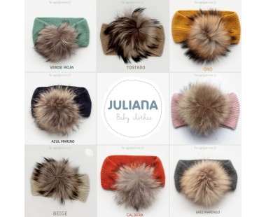 TURBANTE CON POMPÓN DE PELO DE JULIANA