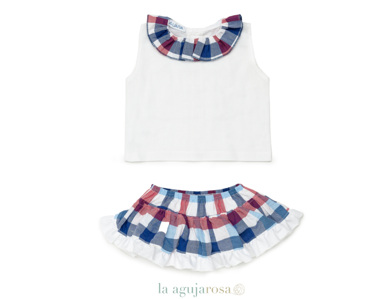 CONJUNTO CAMISA NIÑA BRAGA VOLANTE DE LA COLECCIÓN ADVOCAT