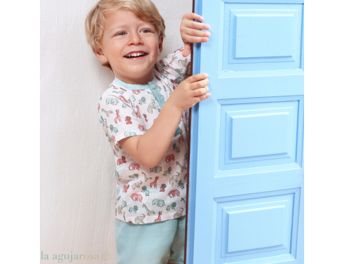 CONJUNTO CAMISA NIÑO ELEFANTES DE LA COLECCIÓN TABARCA DE JULIANA