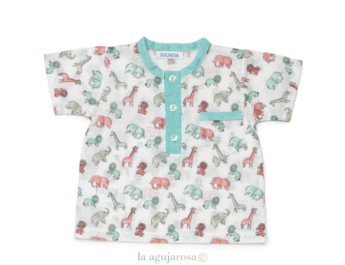 CONJUNTO CAMISA NIÑO ELEFANTES DE LA COLECCIÓN TABARCA DE JULIANA
