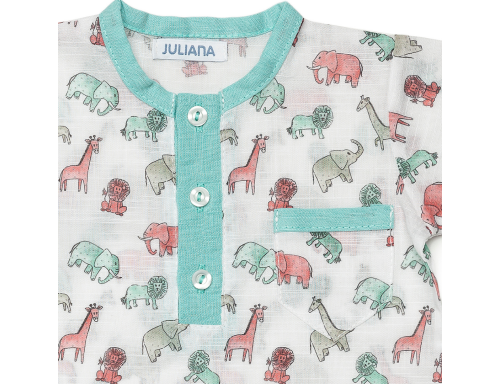 CONJUNTO CAMISA NIÑO ELEFANTES DE LA COLECCIÓN TABARCA DE JULIANA