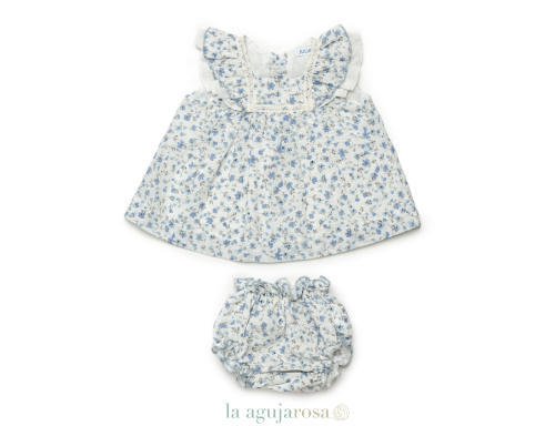 CONJUNTO BRAGA TELA FLORECITAS DE JULIANA