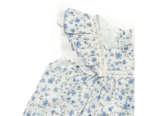 CONJUNTO BRAGA TELA FLORECITAS DE JULIANA