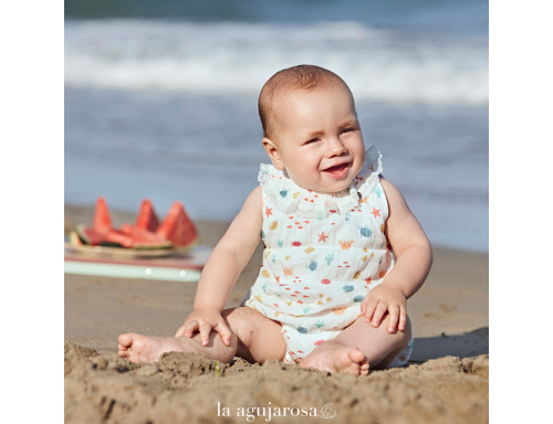 CONJUNTO BRAGA TELA ESTRELLAS DE MAR DE LA COLECCIÓN FUSTERA DE JULIANA