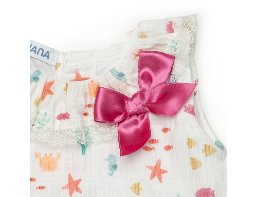 CONJUNTO BRAGA TELA ESTRELLAS DE MAR DE LA COLECCIÓN FUSTERA DE JULIANA