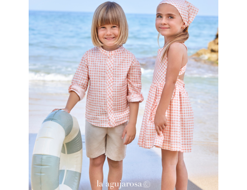 CONJUNTO CAMISA NIÑO CUADROS EN TALLAS GRANDES DE JULIANA