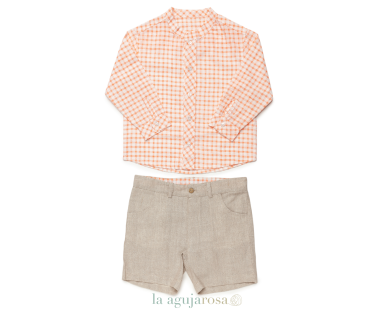 CONJUNTO CAMISA NIÑO CUADROS EN TALLAS GRANDES DE JULIANA 2
