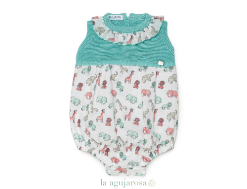 PELELE CUERPO DE PUNTO TELA ELEFANTES DE LA COLECCIÓN TABARCA DE JULIANA