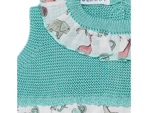 PELELE CUERPO DE PUNTO TELA ELEFANTES DE LA COLECCIÓN TABARCA DE JULIANA