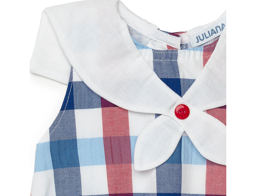 PELELE ENTERIZO TELA DE CUADROS DE LA COLECCIÓN ADVOCAT DE JULIANA