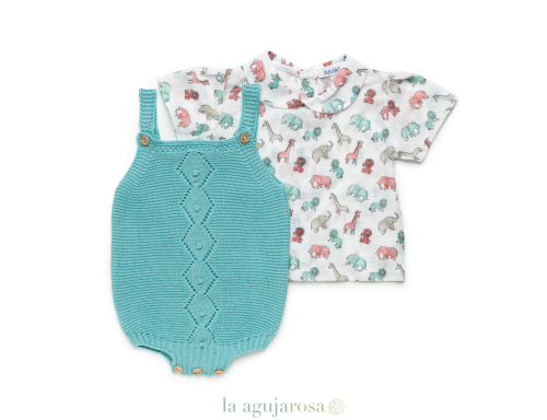 PETO DE PUNTO ROMBOS CON CAMISA ELEFANTES DE LA COLECCIÓN TABARCA DE JULIANA