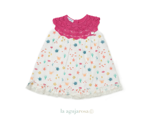 VESTIDO CUERPO REDONDO ESTRELLA DE MAR DE LA COLECCIÓN FUSTERA DE JULIANA