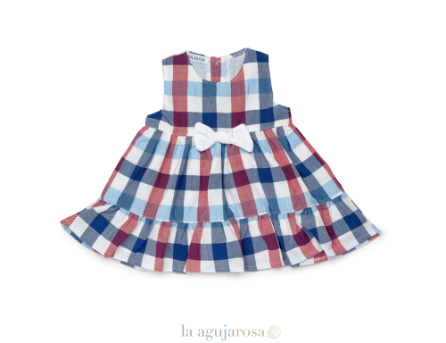 VESTIDO 2 VOLANTES CUADROS DE LA COLECCIÓN ADVOCAT DE JULIANA