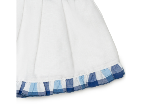 VESTIDO CORTADO CINTURA PECHERÍN CUADROS DE LA COLECCIÓN ADVOCAT DE JULIANA