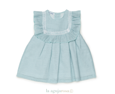 VESTIDO CORTADO CINTURA CUADRO PUNTILLA DE LA COLECCIÓN... 2