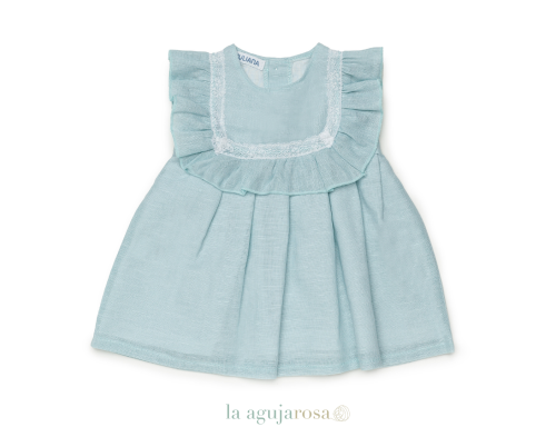 VESTIDO CORTADO CINTURA CUADRO PUNTILLA DE LA COLECCIÓN ALTEA DE JULIANA