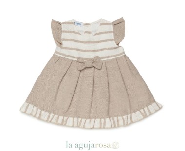VESTIDO CORTADO CINTURA PECHERÍN RAYADO DE JULIANA 2