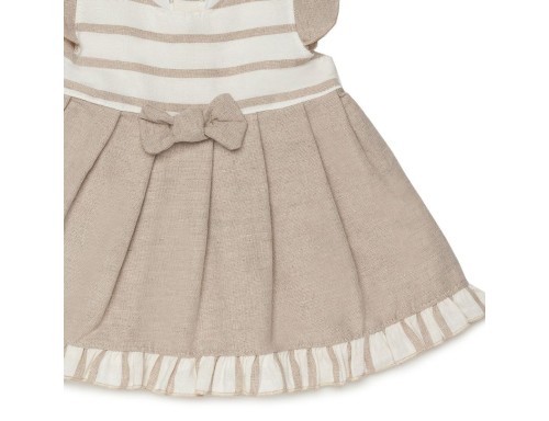 VESTIDO CORTADO CINTURA PECHERÍN RAYADO DE JULIANA