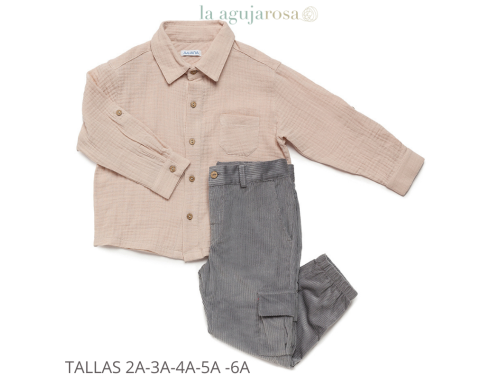 CONJUNTO NIÑO PANTALÓN PANA DE LA COLECCIÓN DESTELLO DE JULIANA