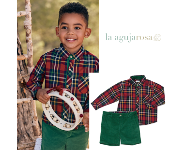 CONJUNTO NIÑO PANTALÓN CAMISA CUADROS DE LA COLECCIÓN...